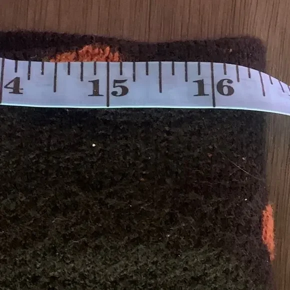 Loft Black with Brown Polka Dots Stretch Knit Skirt Size Medium - Picture 8 of 9